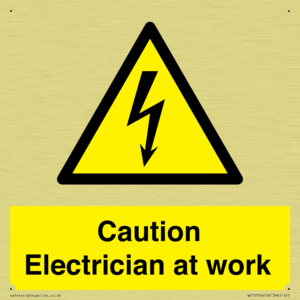 Caution Electrician at work